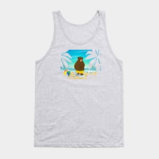 Dalston Bear on the Beach Tank Top